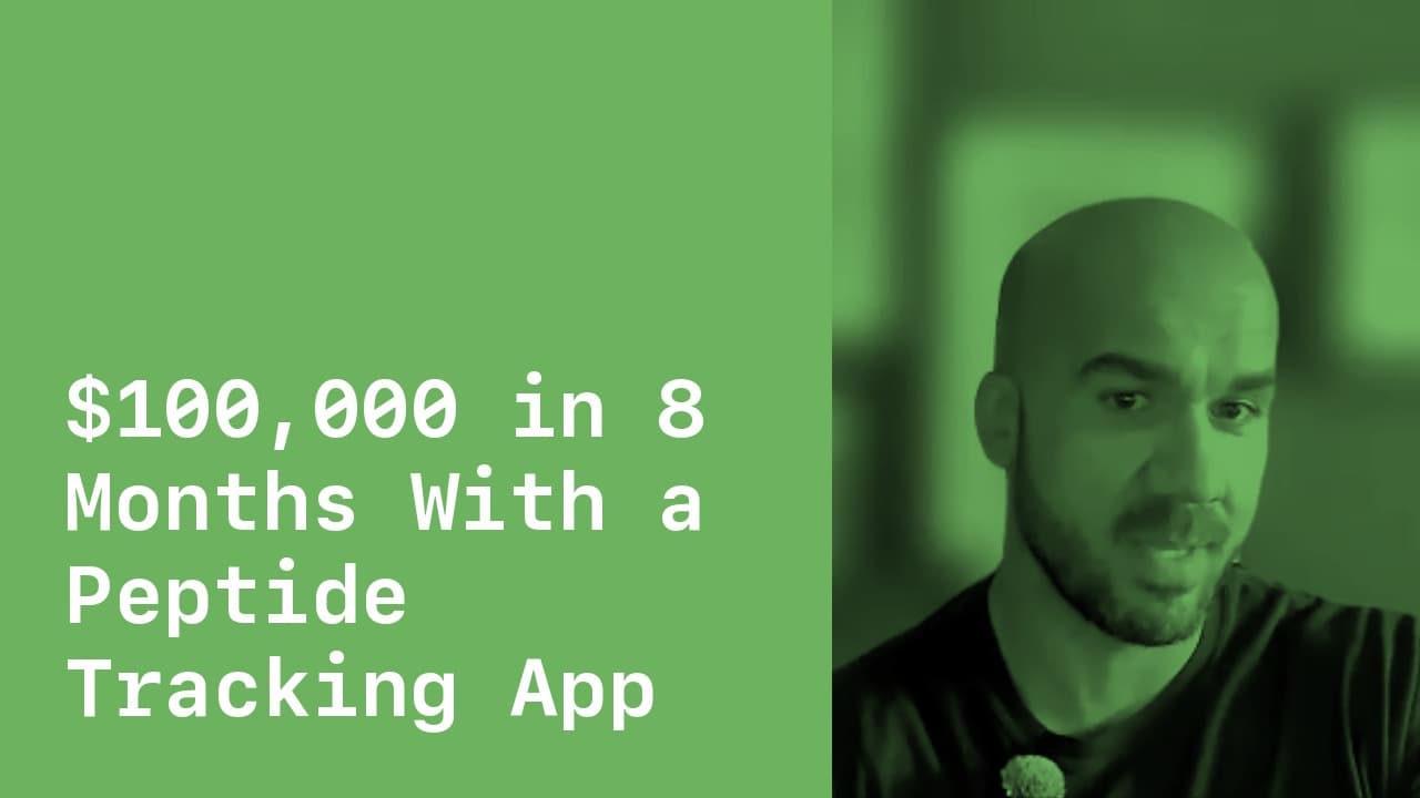 $100,000 in 8 months with a Peptide tracking app