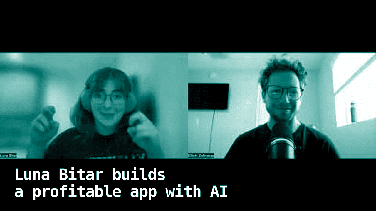Luna Bitar builds a profitable app with AI